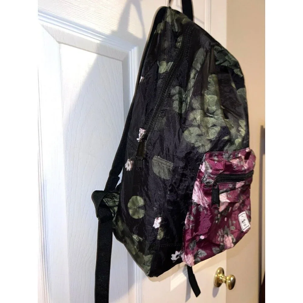 HERSCHEL Nova Standard Backpack Floral Black Maroon Bookbag